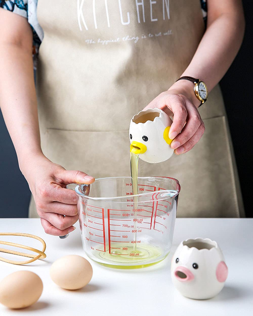 Ceramic Egg Separator Yolk And White Splitter Tool