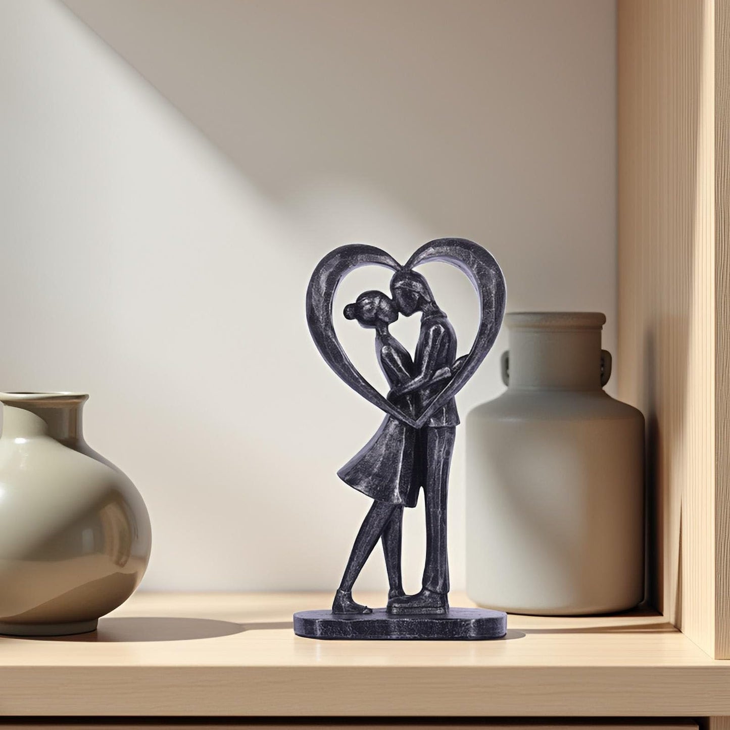 Romantic Couple Figurine Resin Statue for Bedroom Decor