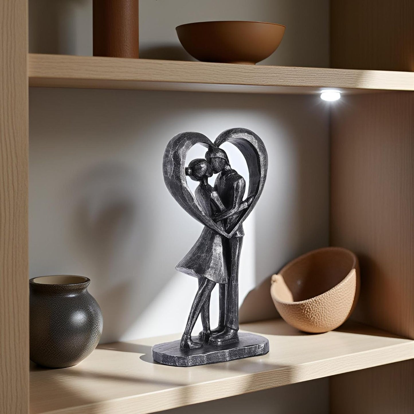 Romantic Couple Figurine Resin Statue for Bedroom Decor